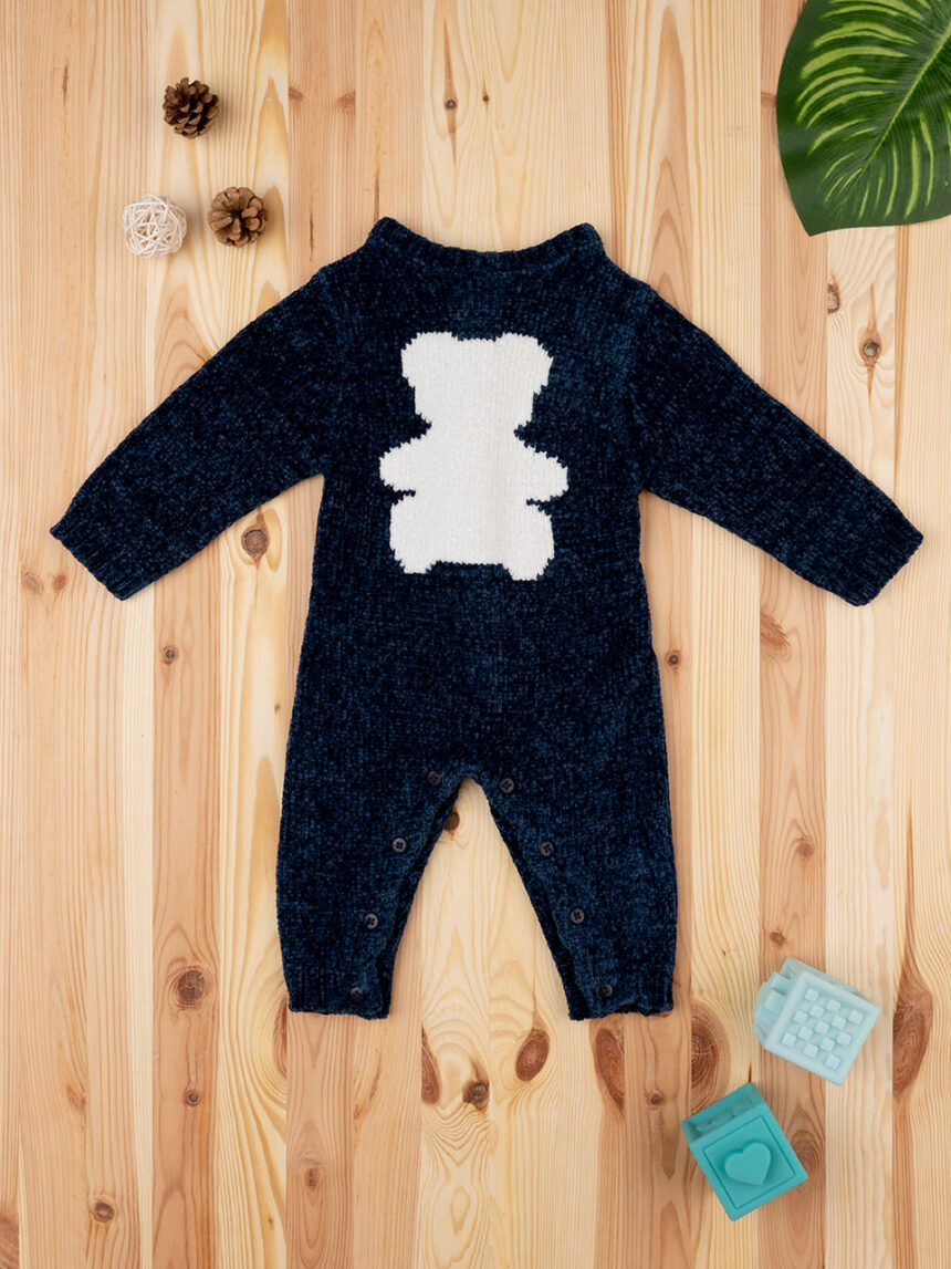 Fato de dormir tricot azul bebé - Prénatal