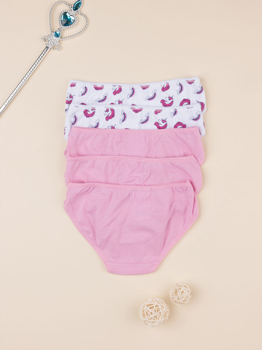 Embalar 5 cueca de unicórnio de rapariga - Prénatal