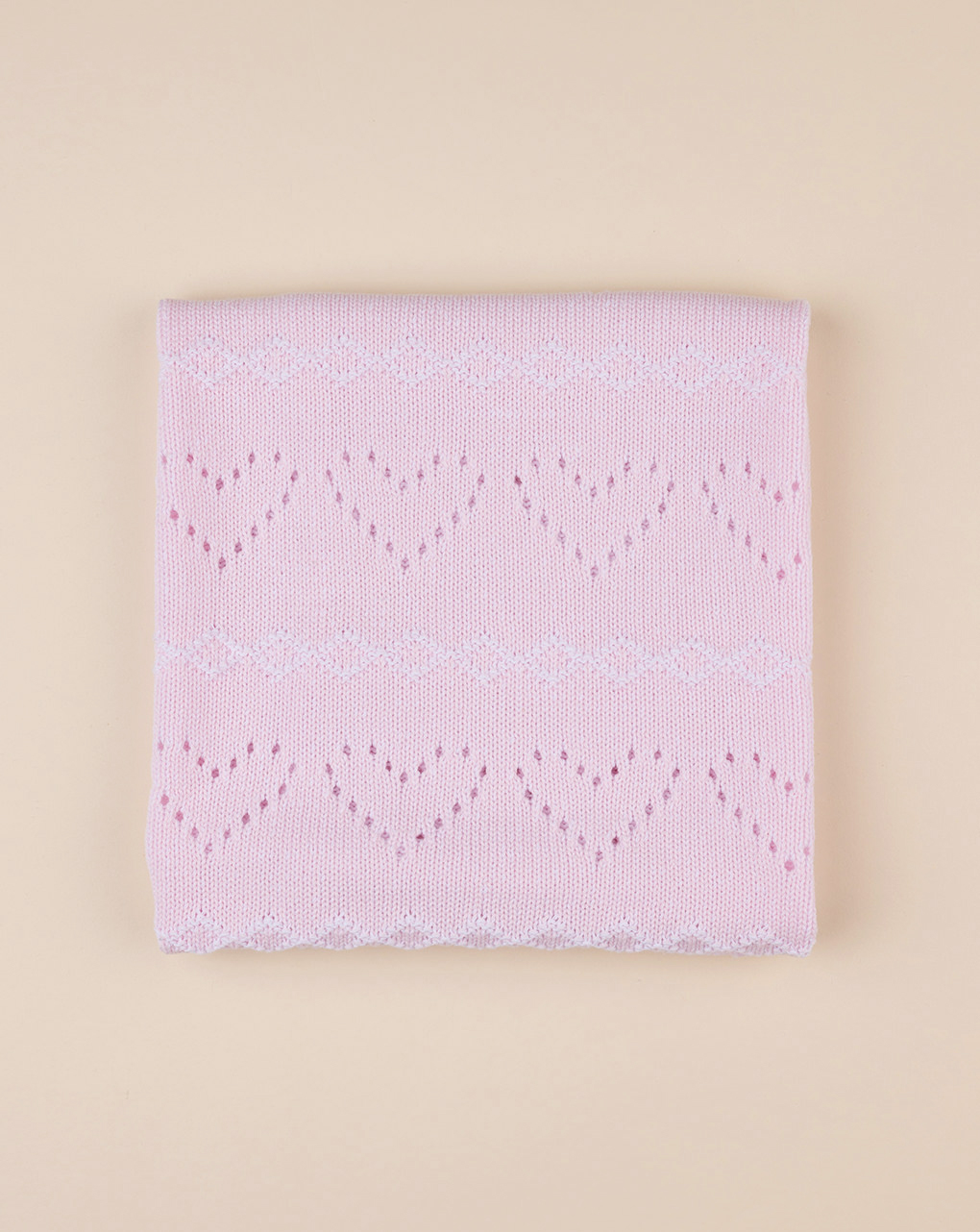 Berço/carrycot de verão de tricot rosa - Prénatal
