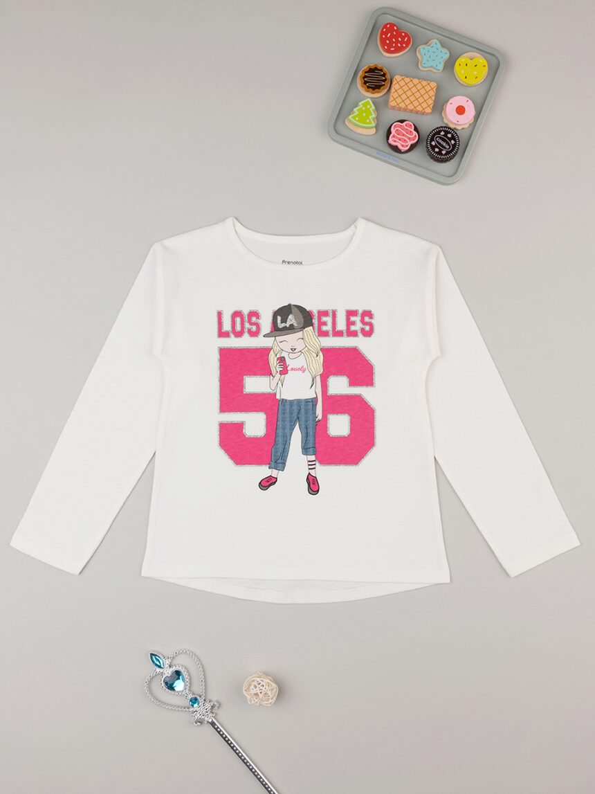 T-shirt jersey bimba "los angeles 56" - Prénatal