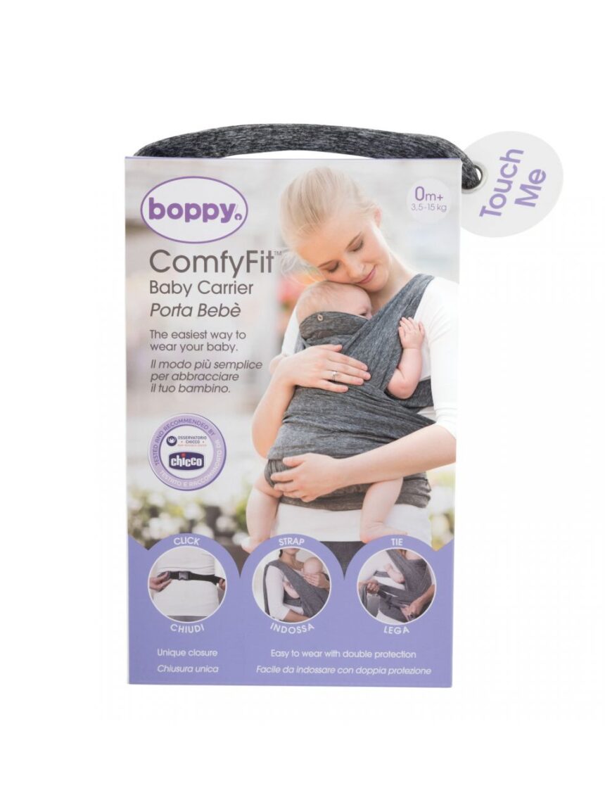 Porta-bebés comfyfit cinzento - boppy - Boppy