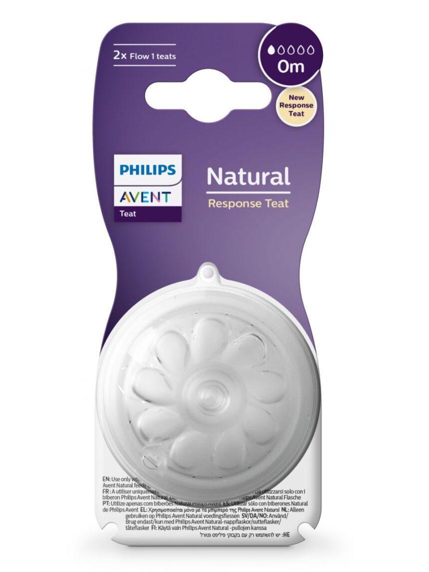 Tetinas natural answer para bebés 0m - conjunto de 2 tetinas sem bpa - philips avent - Philips Avent