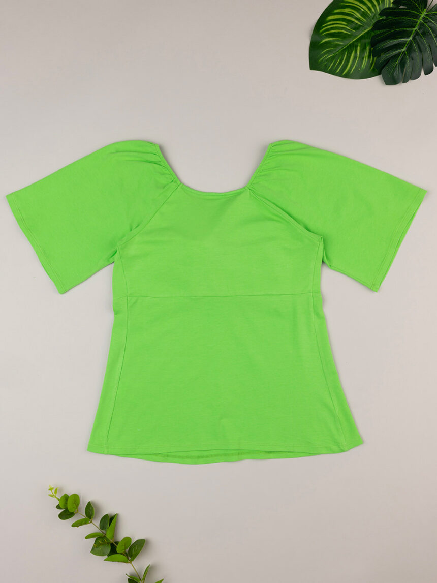 T-shirt de enfermagem com laço verde - Prénatal