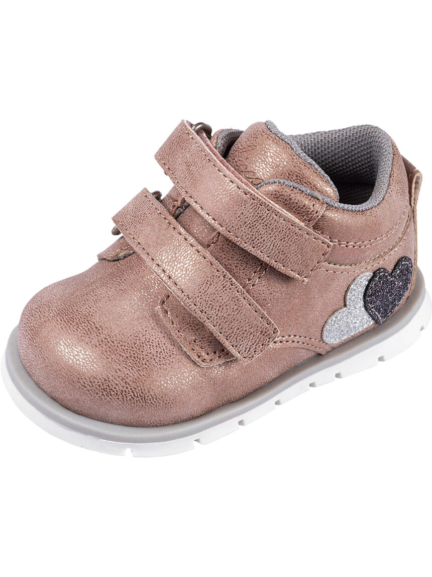 Sapato rosa bebé com brilhantes e velcro chicco forrisa - Chicco