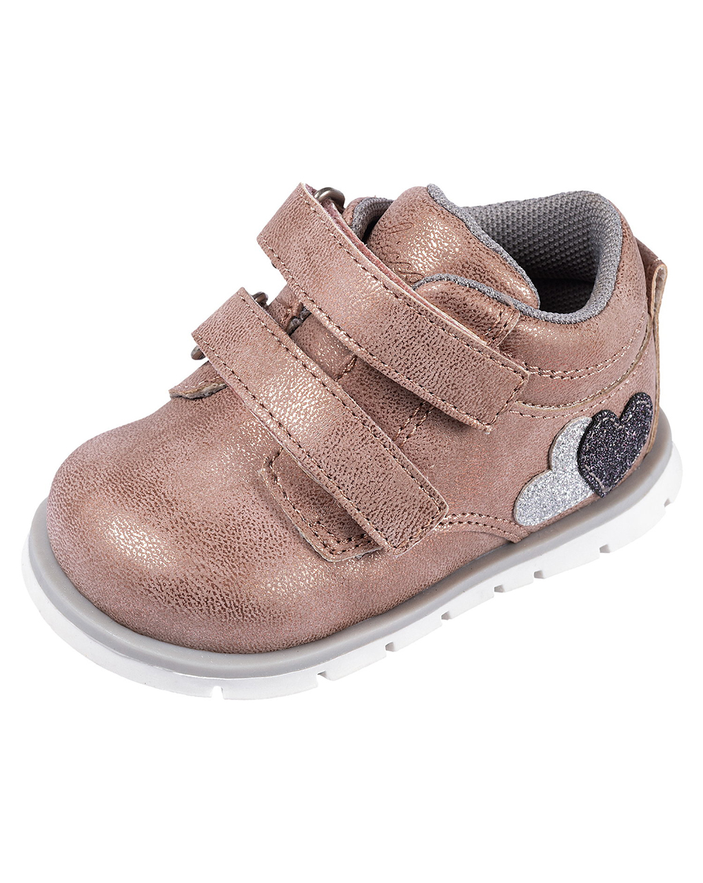 Sapato rosa bebé com brilhantes e velcro chicco forrisa - Chicco