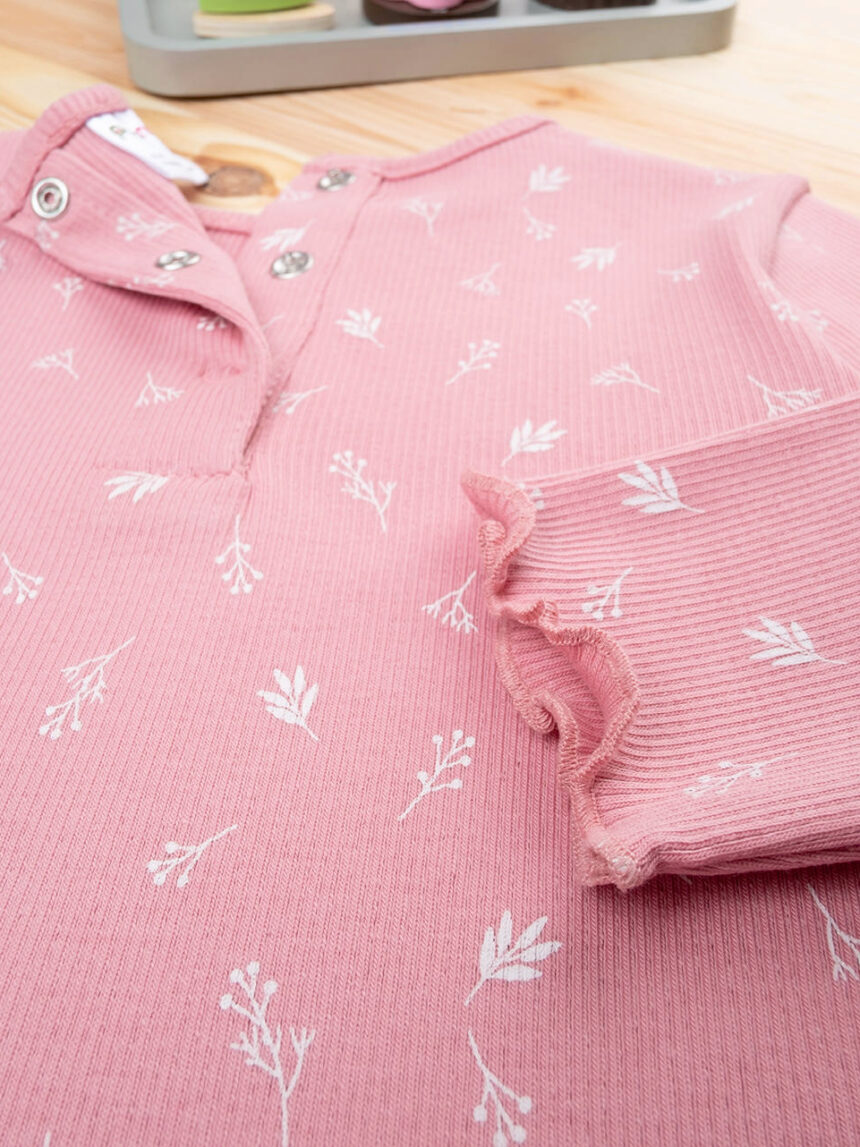 T-shirt casual de manga comprida para rapariga rosa - Prénatal