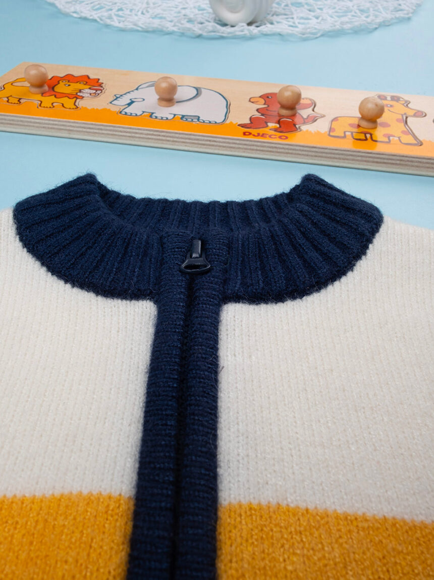 Casaco de tricô multicolorido para bebé - Prénatal