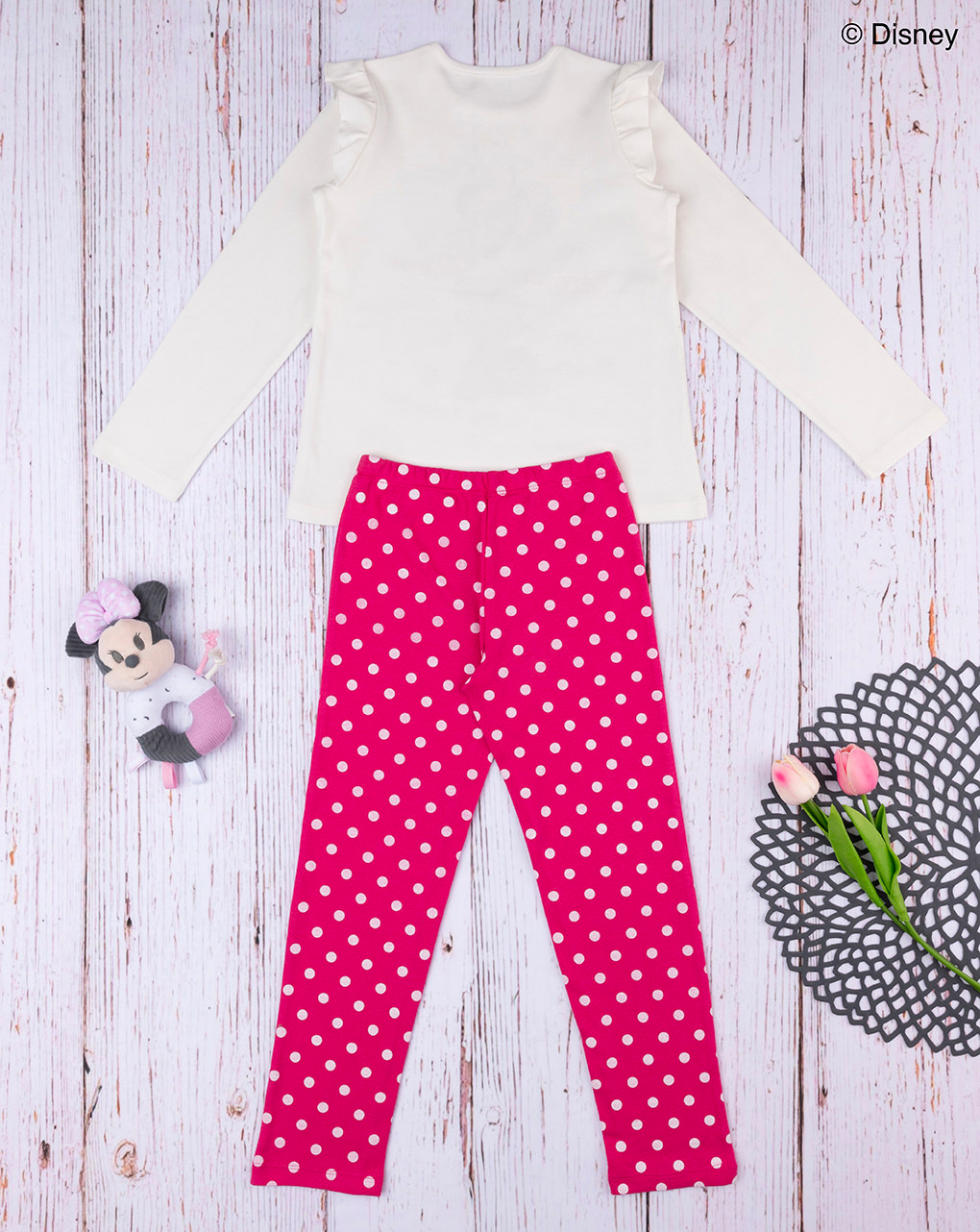Pijama "minnie" cor-de-rosa para menina - Prénatal