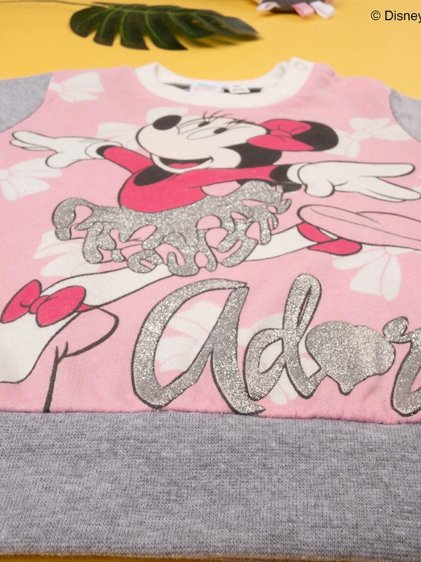 Pijama de duas peças para rapariga da disney minnie cor-de-rosa - Prénatal