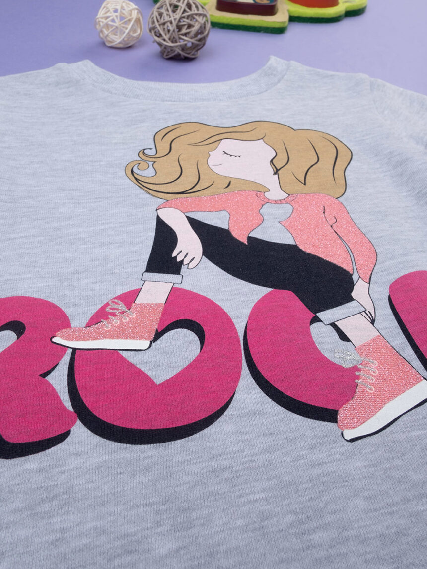 Conjunto casual de jogging para rapariga cinzento/rosa - Prénatal
