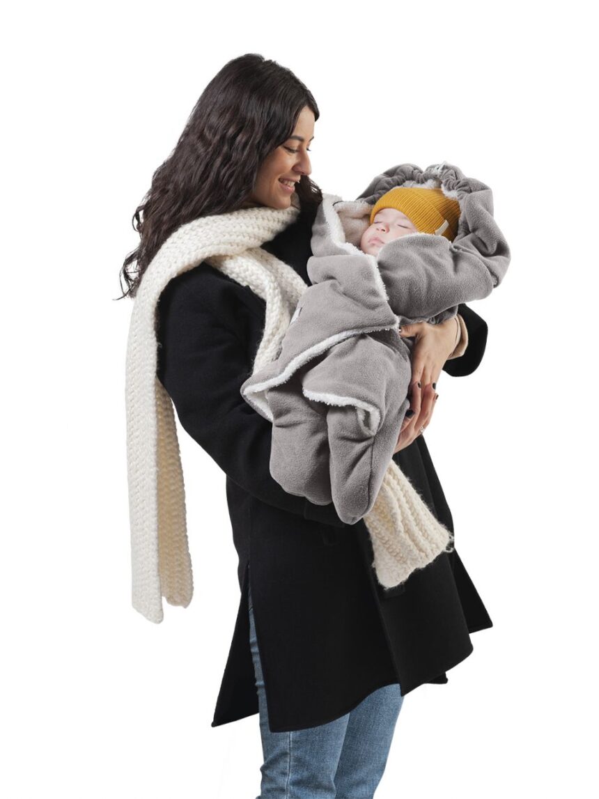 Moovo cuddle cinzento claro/branco - saco macio 0-10 meses - nuvita - Nuvita