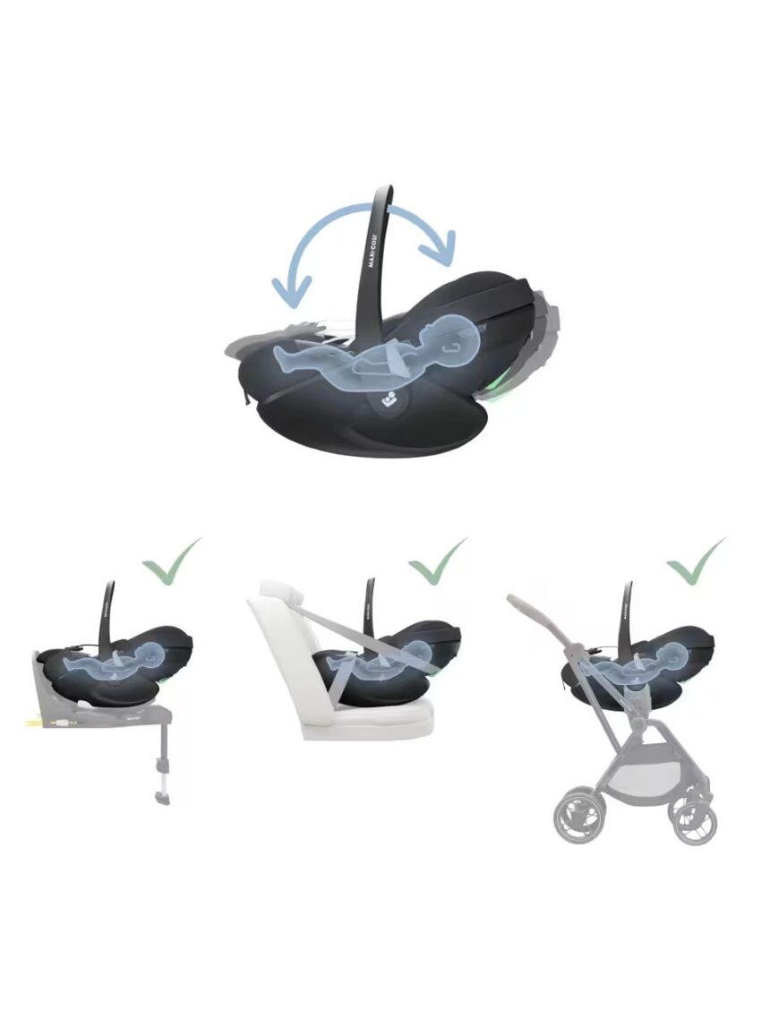 Cadeira auto pebble 360 pro essential preto - maxi-cosi - Maxi-Cosi