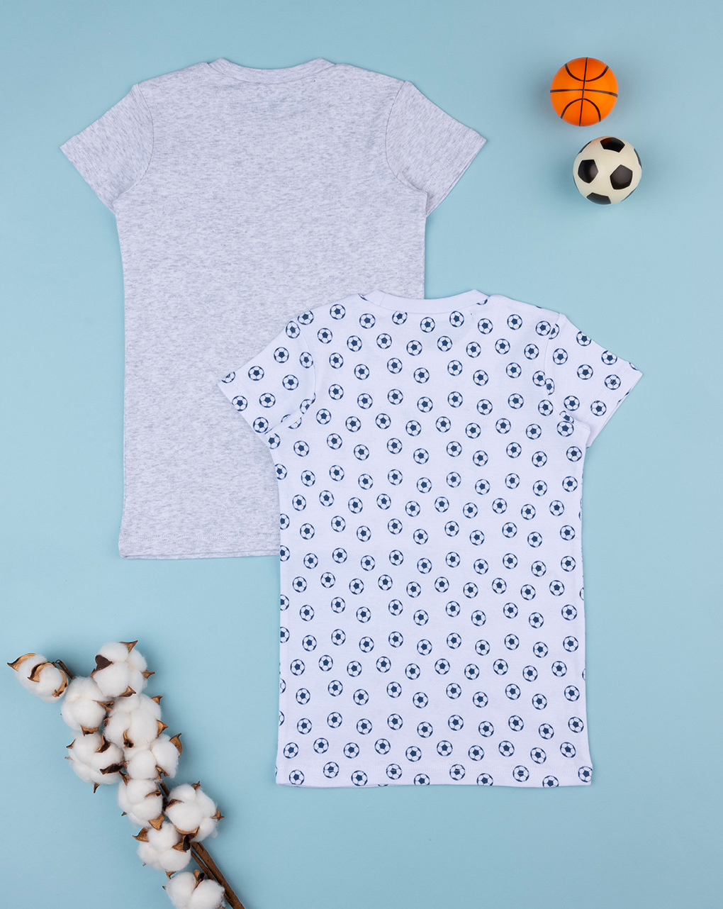 Pack 2 t-shirt menino "futebol" algodão orgânico - Prénatal