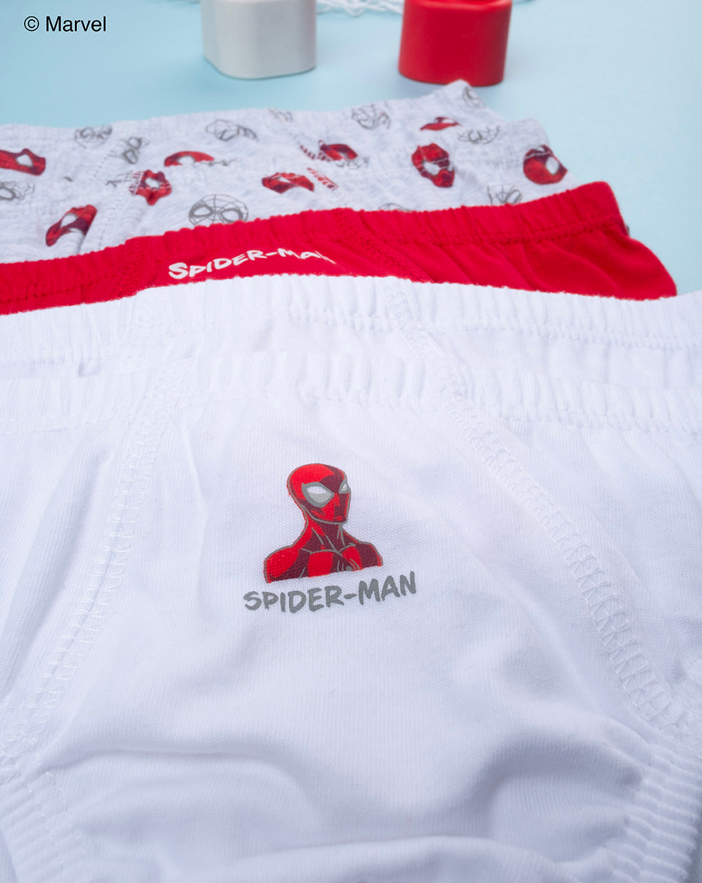 Pack 5 slip menino "spiderman" algodão orgânico - Prénatal