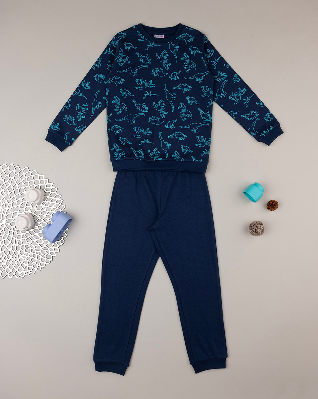 Pijama "dinossauro" azul bebé - Prénatal