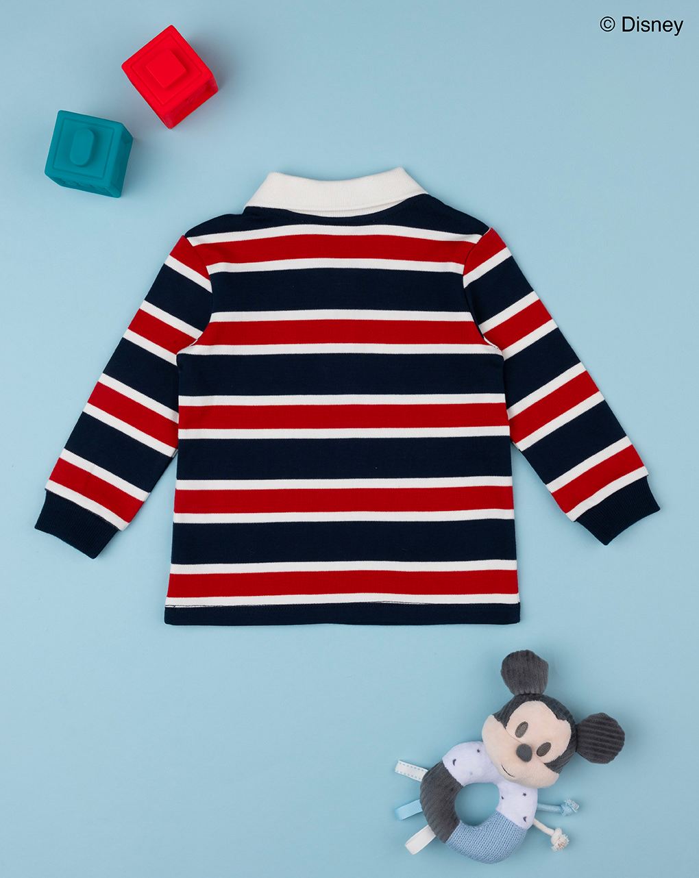 Pólo vermelho/azul do "rato mickey" para rapaz - Prénatal