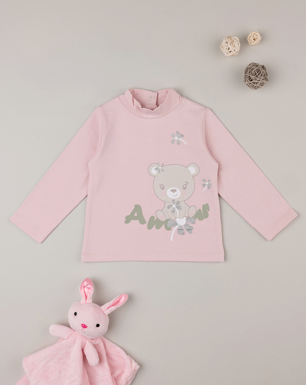 Lobo-marinho "teddy" cor-de-rosa para rapariga - Prénatal
