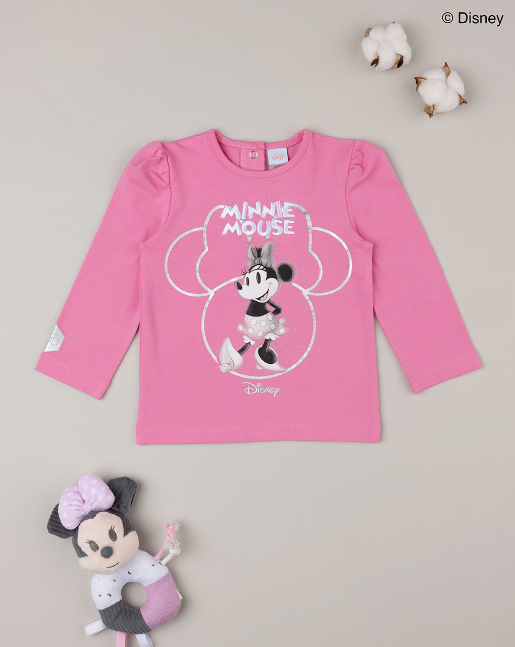 T-shirt "minnie" menina cor-de-rosa - Prénatal