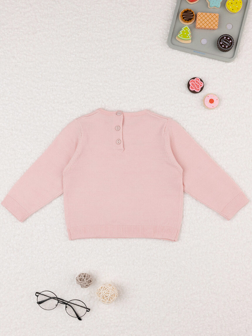 Camisola de tricot rosa para rapariga - Prénatal
