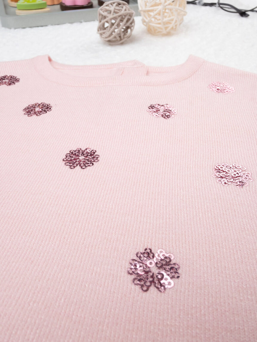 Camisola de tricot rosa para rapariga - Prénatal