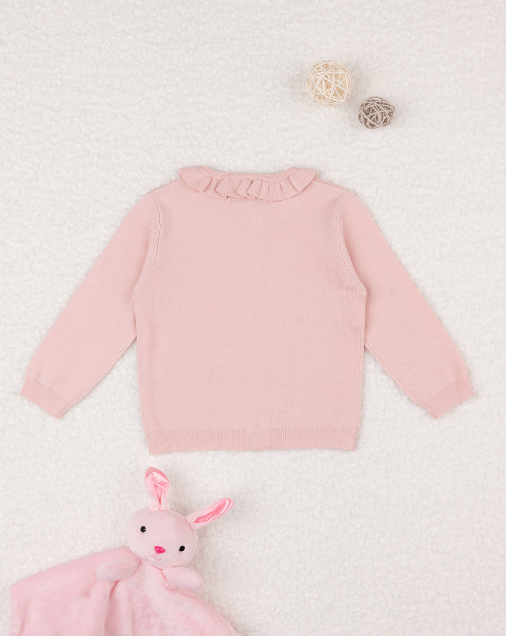 Casaco de tricot para menina rosa - Prénatal