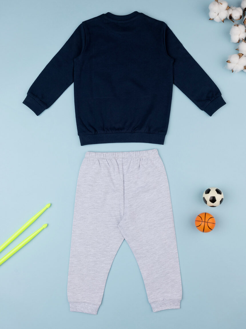 Pijama azul bebé/cinzento - Prénatal