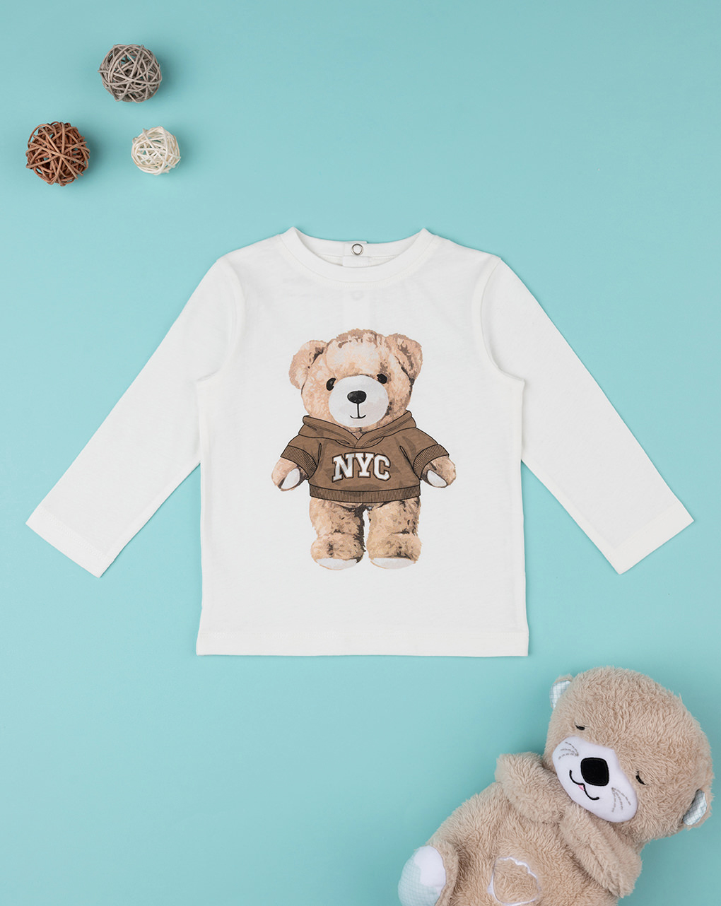 T-shirt casual de manga comprida para criança "teddy bear" - Prénatal