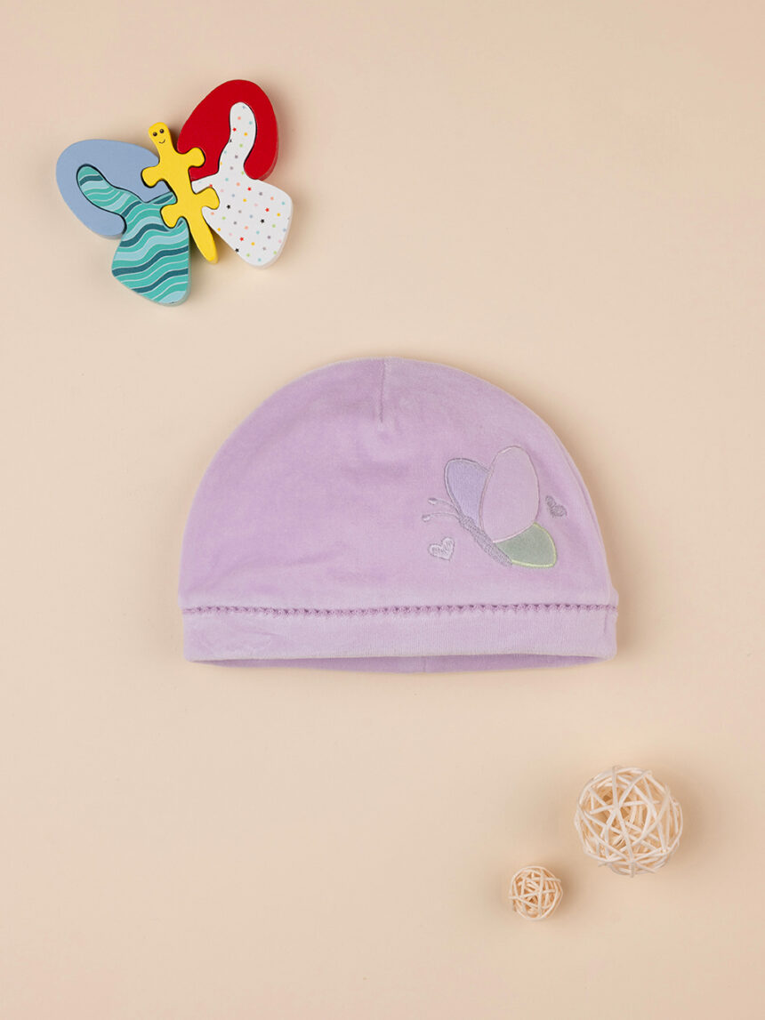 Chapéu de chenille lilás para bebé - Prénatal