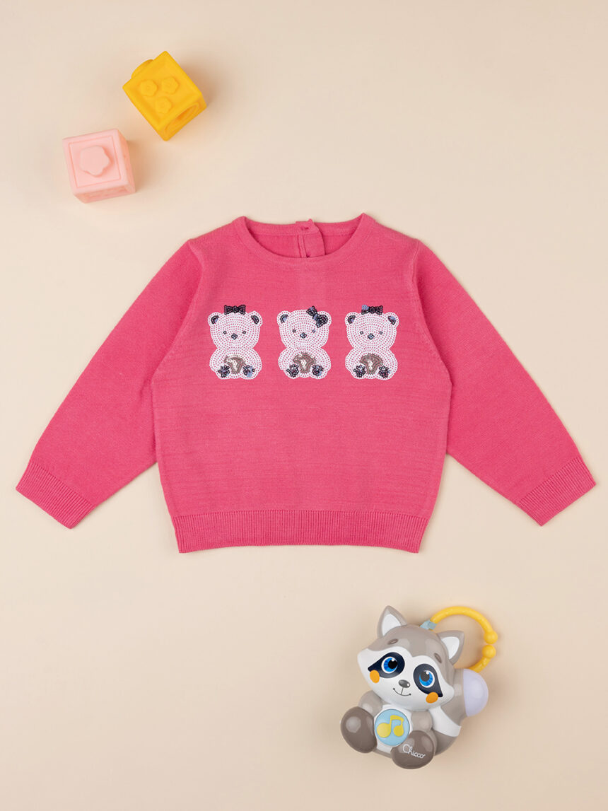 Camisola "teddy" cor-de-rosa para rapariga - Prénatal