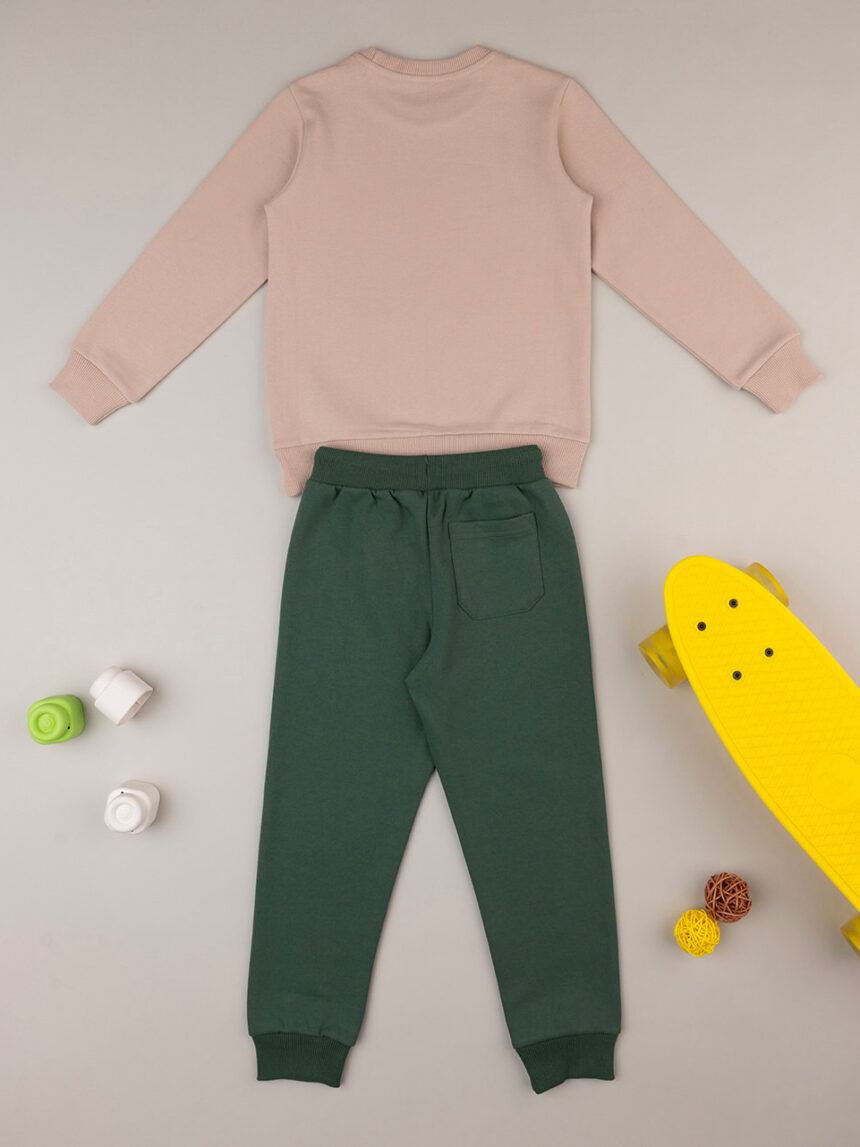 Fato de treino para bebé rosa/verde - Prénatal