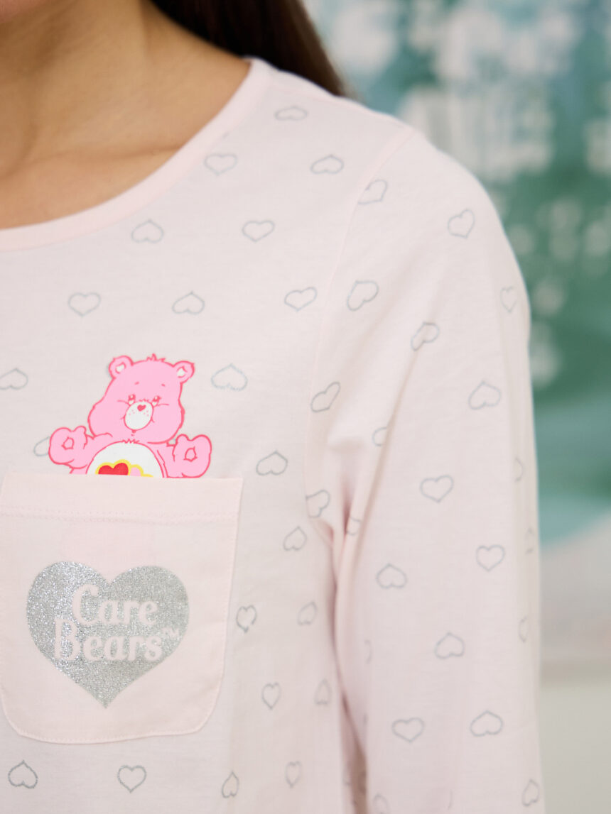Pijama de maternidade com padrão de coração dos ursinhos carinhosos - Prénatal