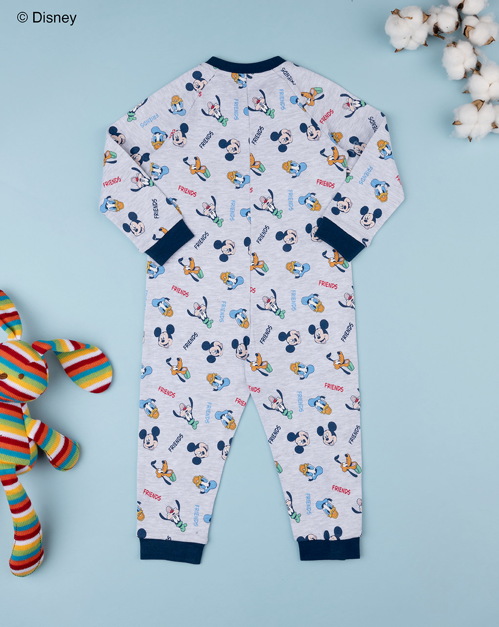 Pijama de bebé "mickey mouse" em algodão orgânico - Prénatal