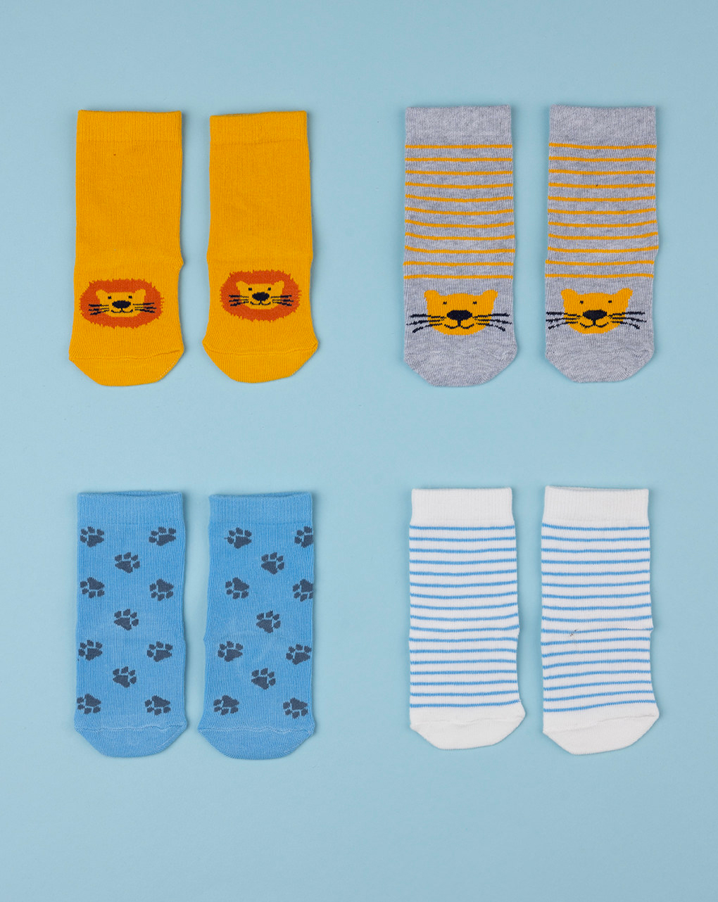 Conjunto de 4 meias multicoloridas para criança - Prénatal