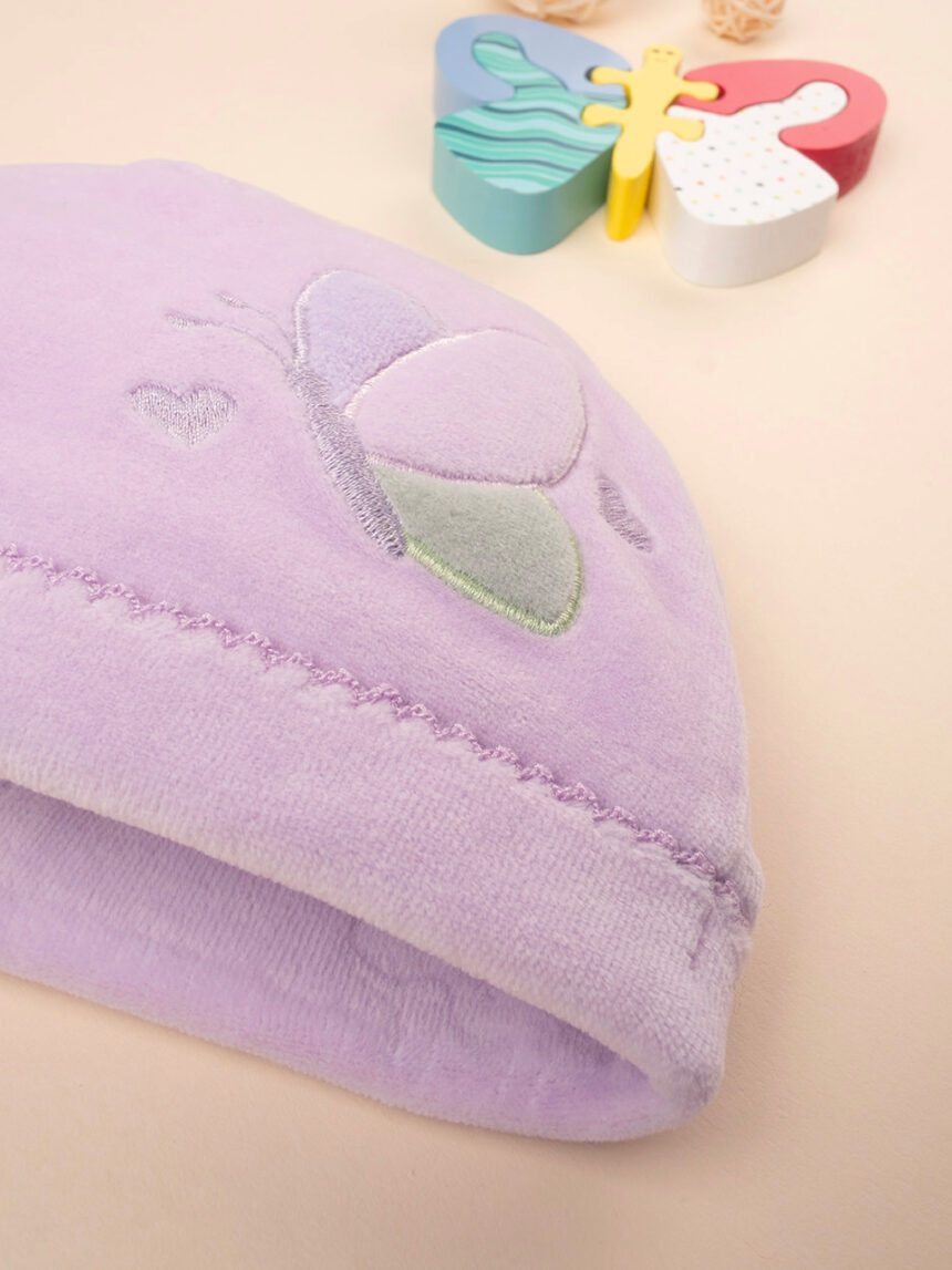 Chapéu de chenille lilás para bebé - Prénatal