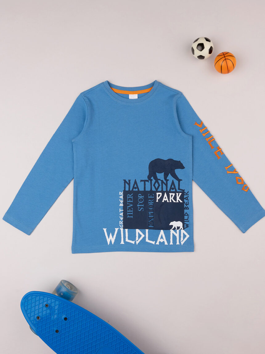 T-shirt "national park" azul bebé - Prénatal