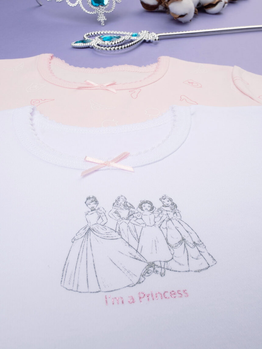 Pack 2 t-shirt menina "principesse" algodão orgânico - Prénatal