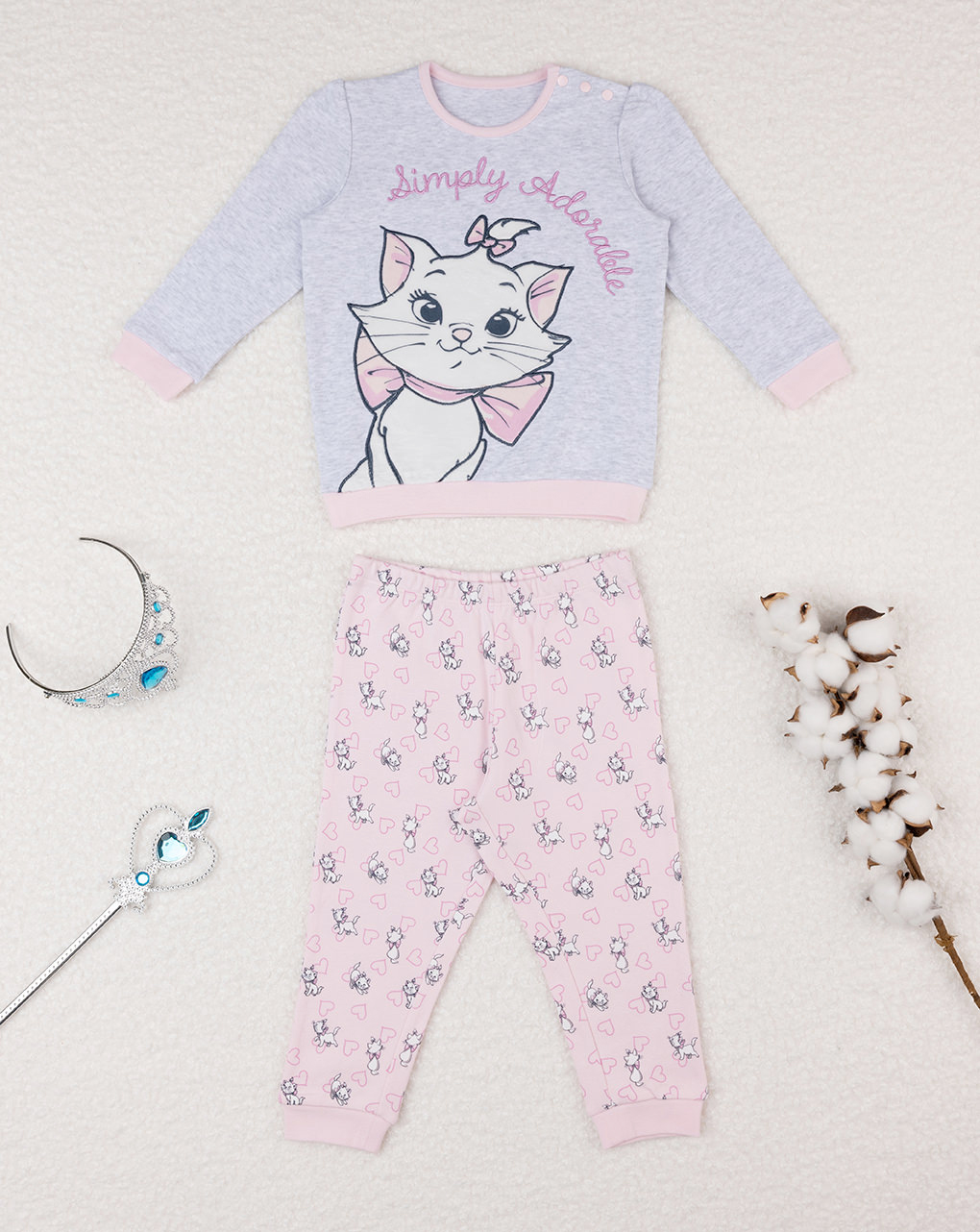 Pijama de algodão orgânico rosa bebé - Prénatal