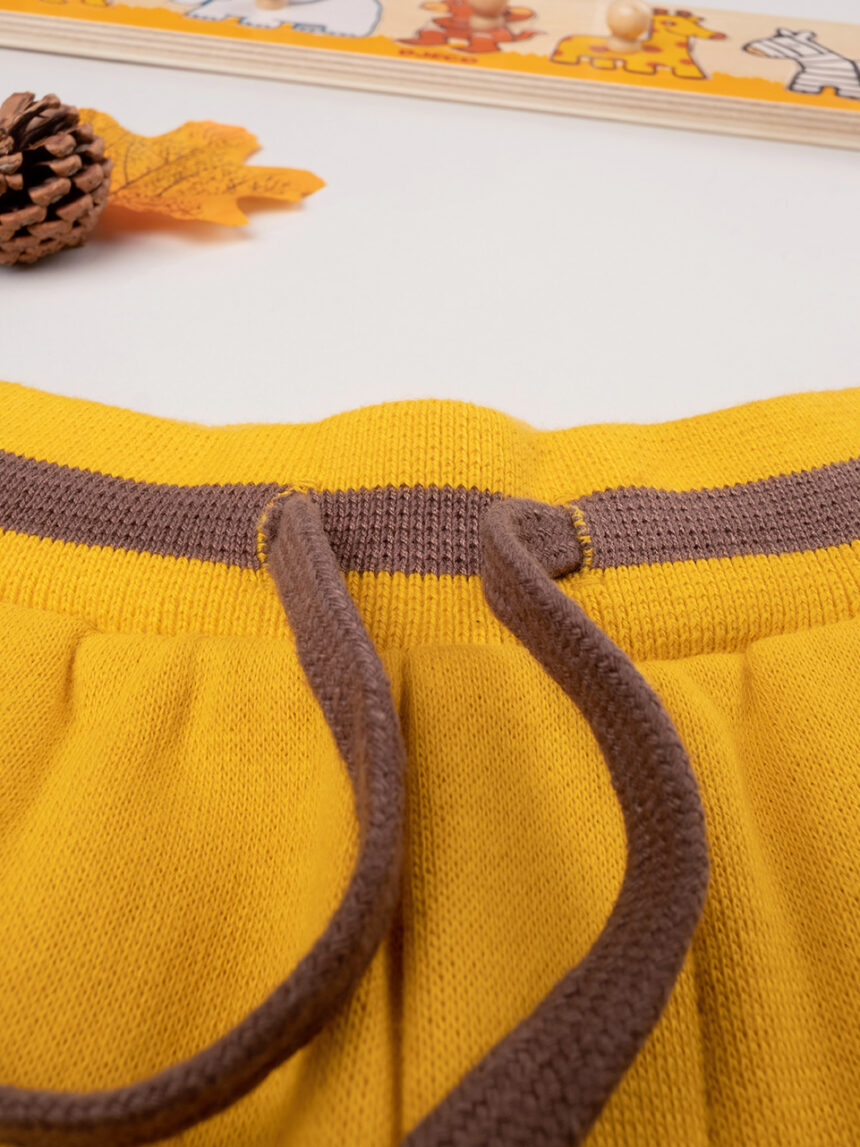 Calças de lã para criança amarelas - Prénatal