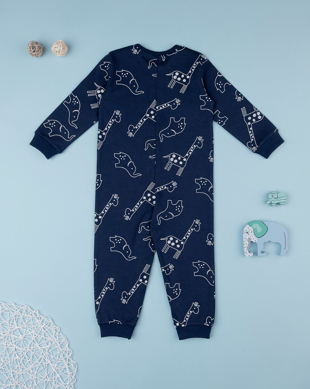 Pijama de bebé azul "animaletti - Prénatal