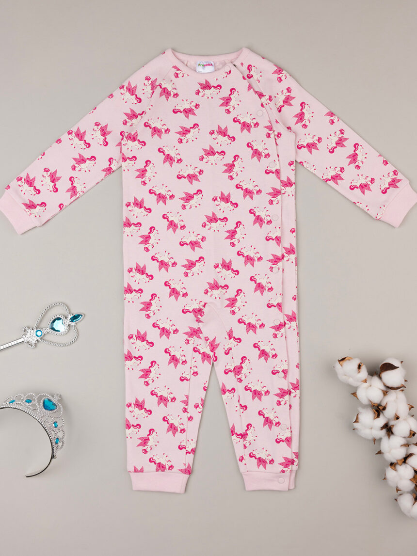 Pijama "unicórnios" cor-de-rosa para rapariga - Prénatal