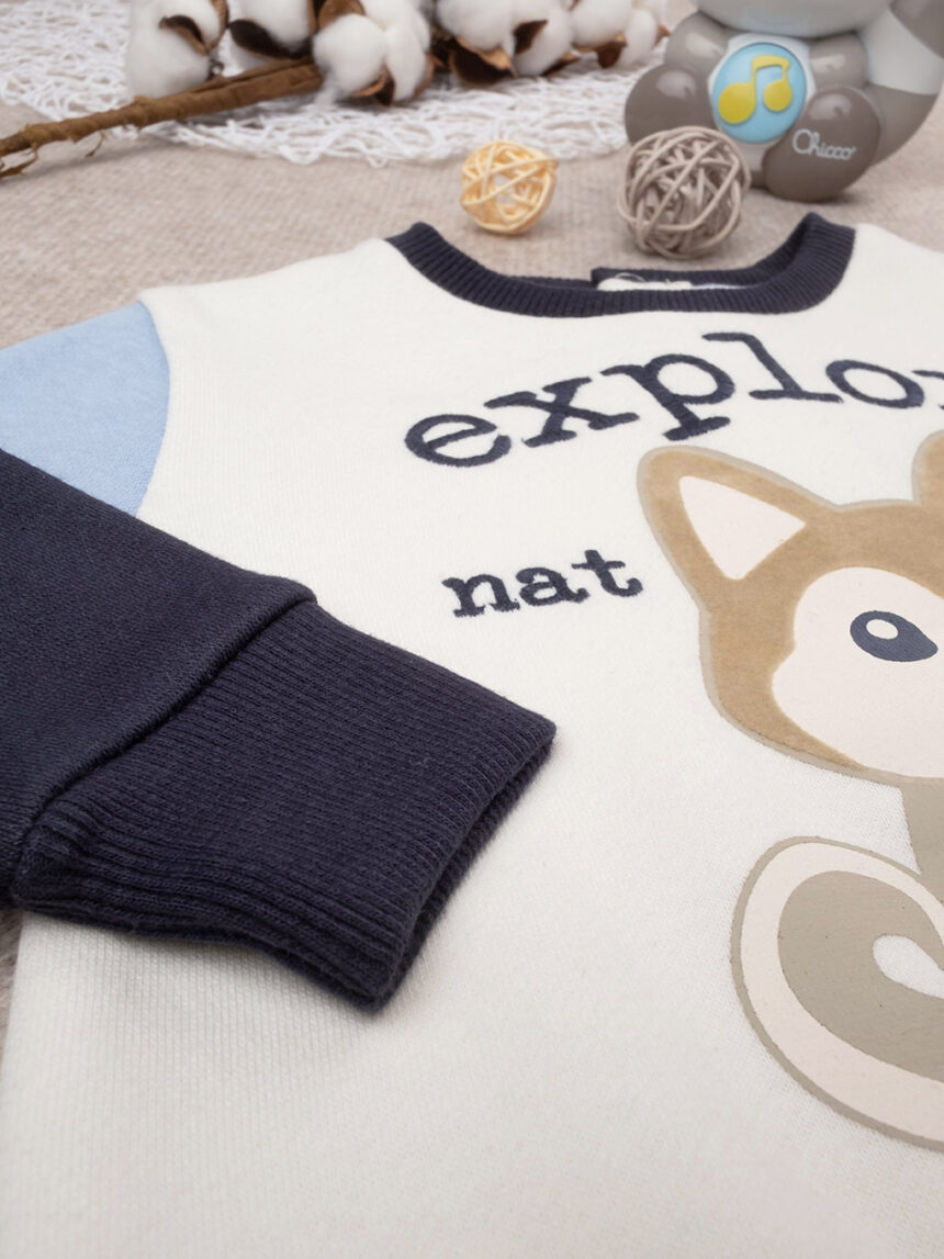 Conjunto casual de jogging para criança azul "explore" - Prénatal