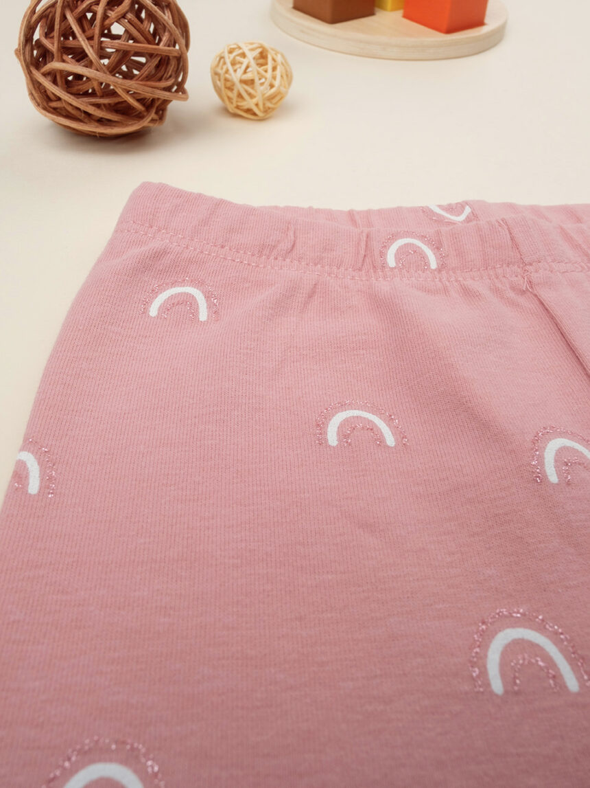 Leggings compridas cor-de-rosa para bebé menina - Prénatal