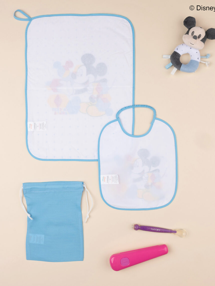 Conjunto de três peças para o jardim de infância disney mickey mouse azul claro - Prénatal