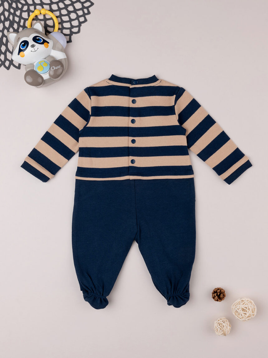Fato de dormir bicolor azul bebé/bege - Prénatal
