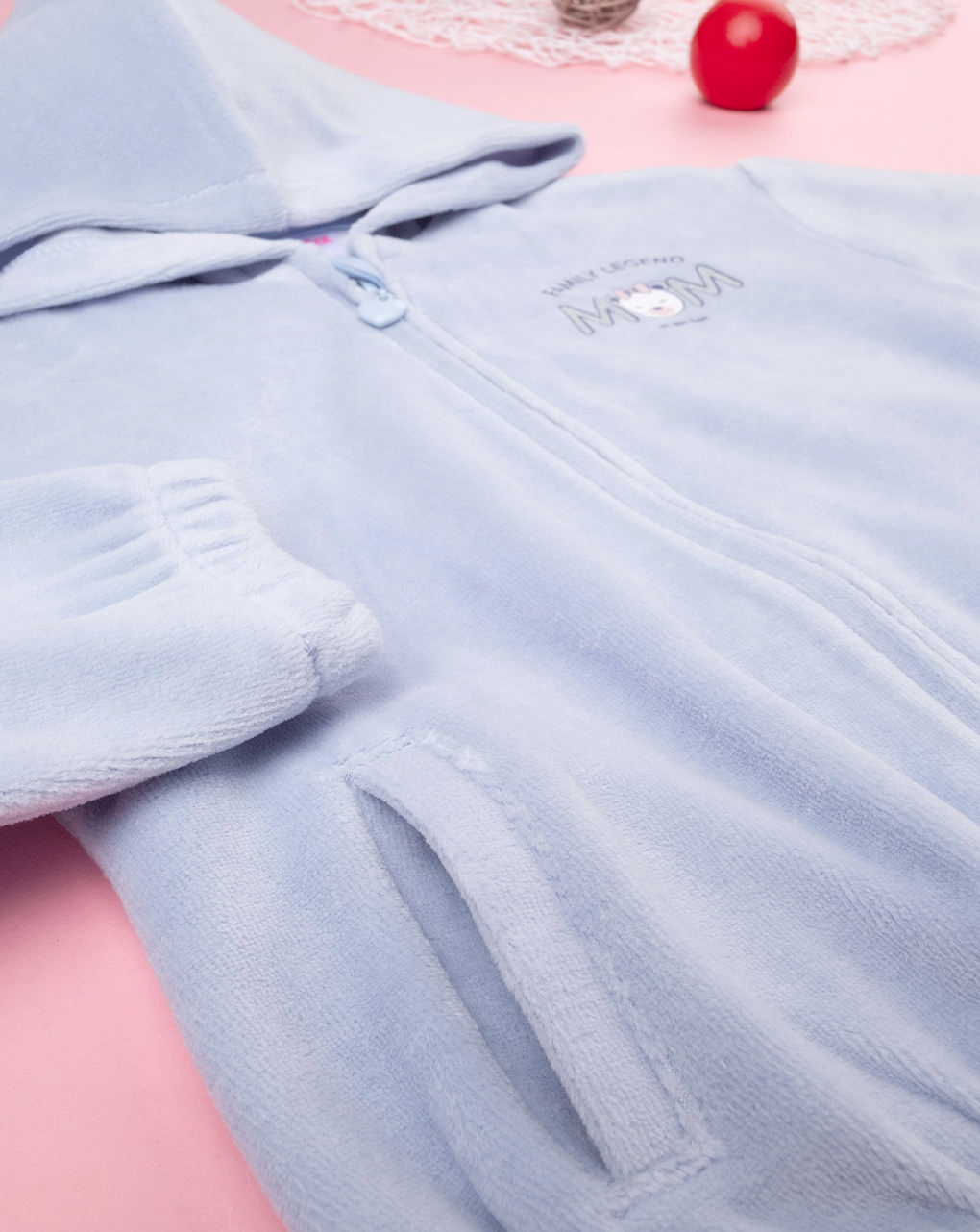 Camisola de chenille para rapariga, azul claro - Prénatal