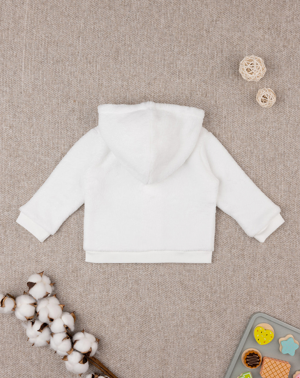 Casaco de malha branco para bebé - Prénatal