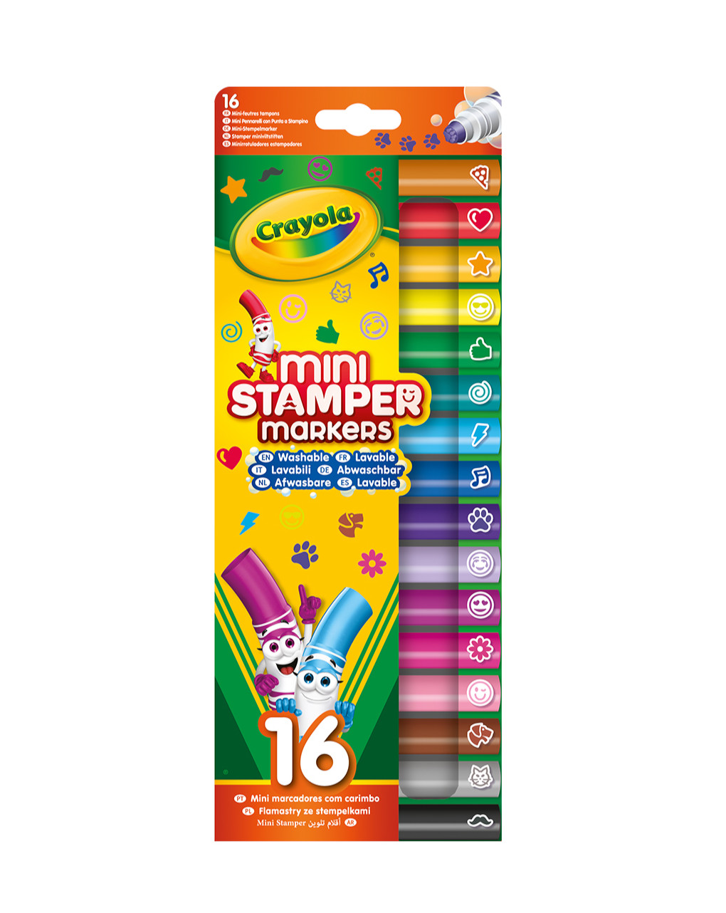 16 marcadores de stencil laváveis pip squeaks - crayola - Crayola