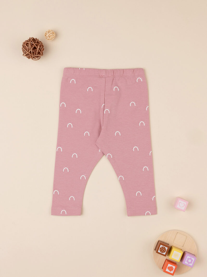 Leggings compridas cor-de-rosa para bebé menina - Prénatal