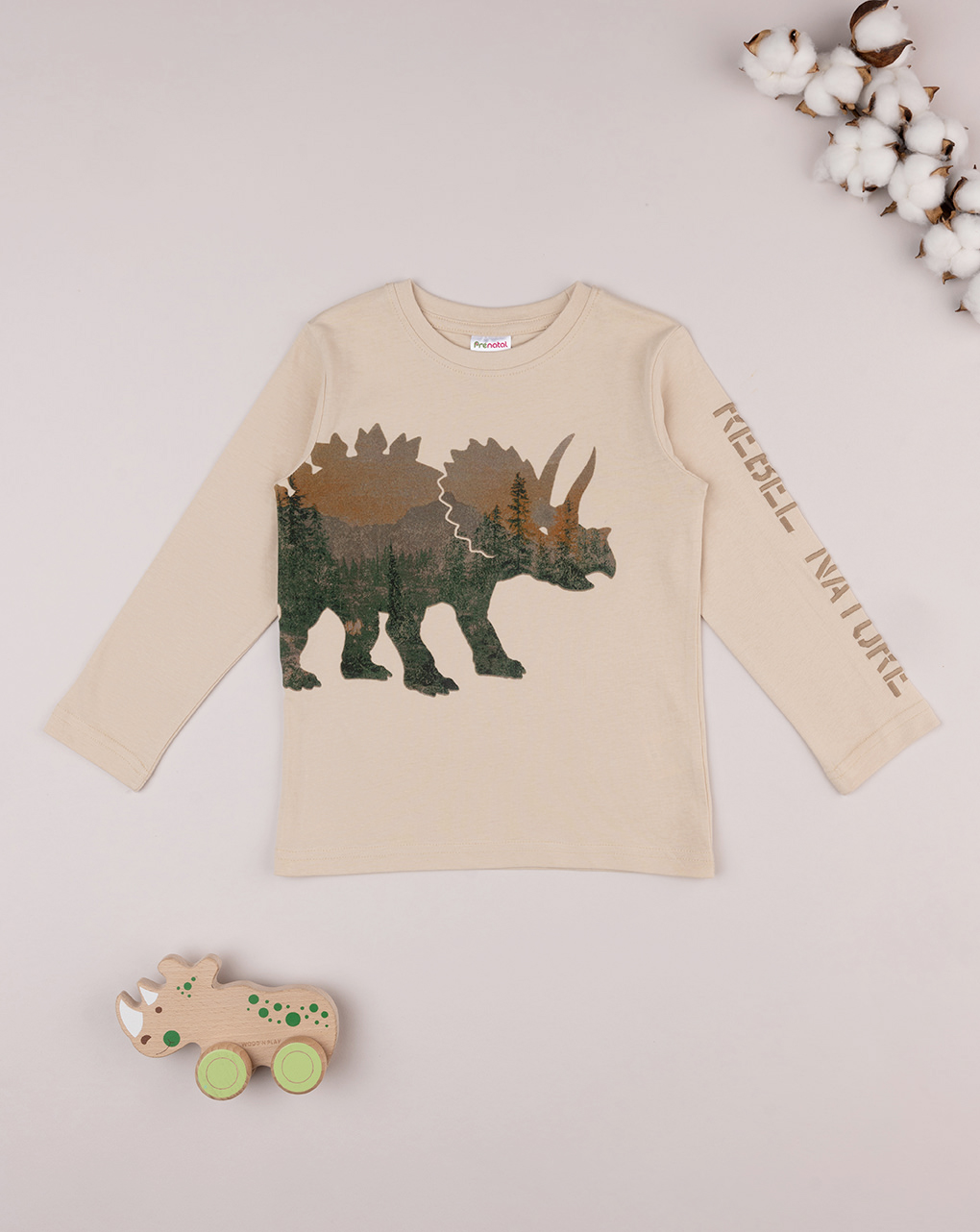 T-shirt de manga comprida "rinoceronte" para rapaz - Prénatal