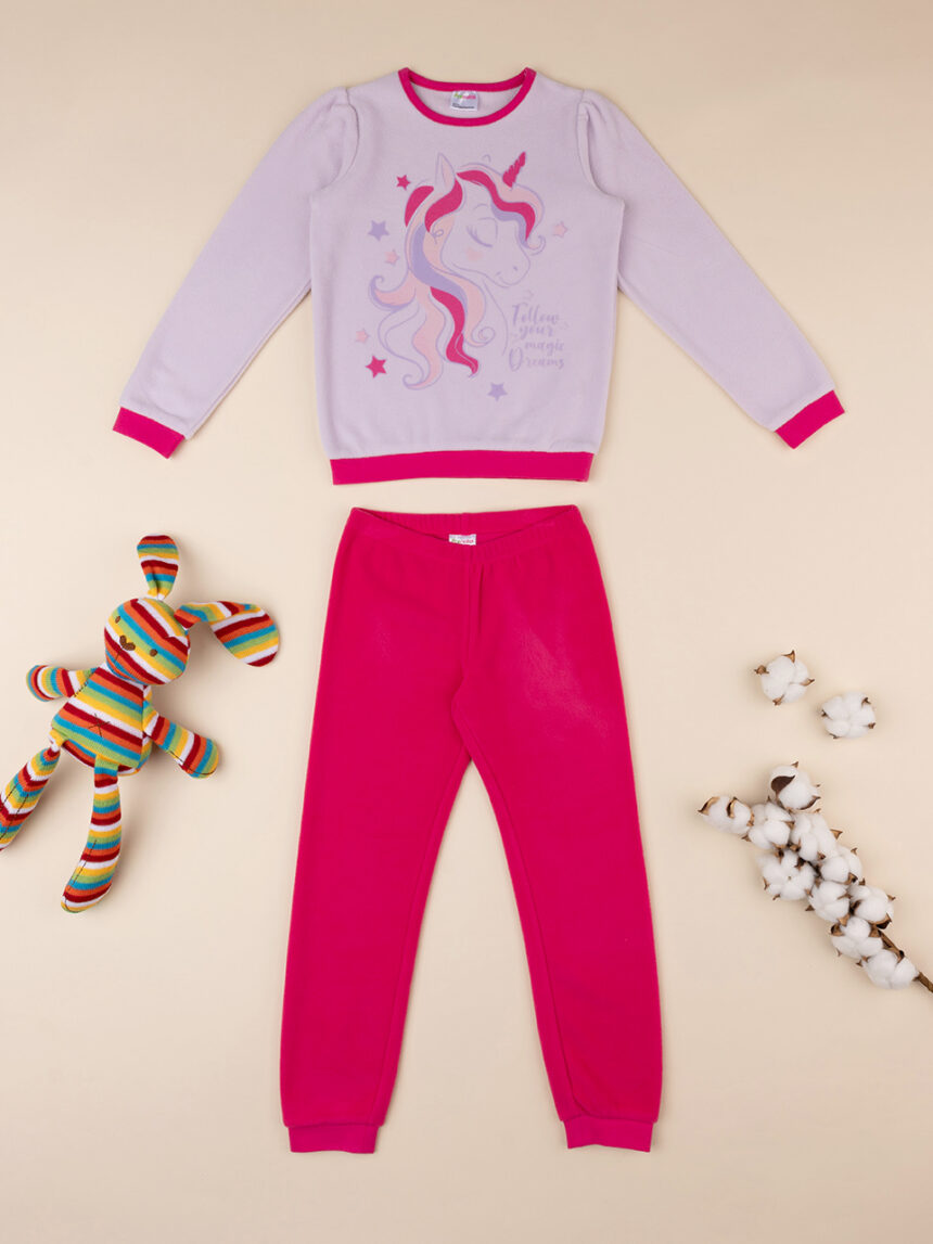 Pijama de lã para rapariga "unicórnio - Prénatal